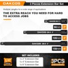 DAKCOS 1/4" Impact Extension Bar Set, 3 Piece Socket Extension