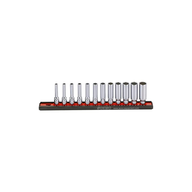 Sonic 101202 1/4 Inch Socket Set 12 Point Long Socket