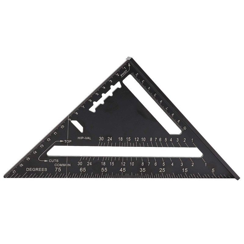 12 Inch Aluminium Alloy Triangle Protractor, Oxidation Roof Triangle Angle