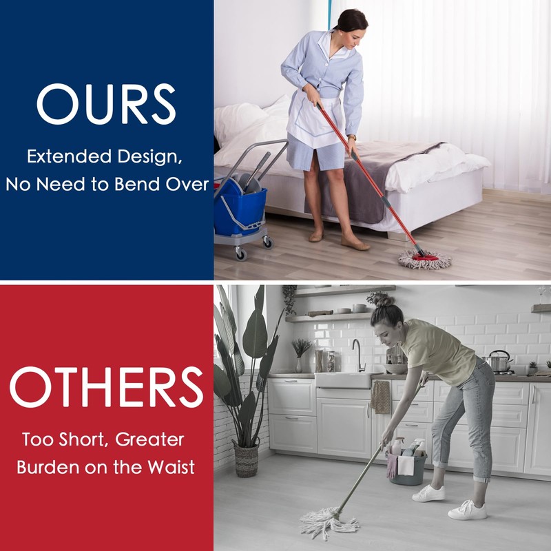 MXZONE Spin Mop Handle Replacement Compatible with O Cedar Spin