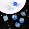 GWHOLE Polyhedral Dice Acrylic Dice Set of 7 Dice Cthulhu
