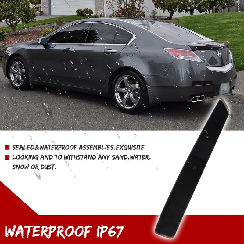 KENRTIR Smoked Lens Rear Bumper Reflector Lights Housing Assembly Compatible