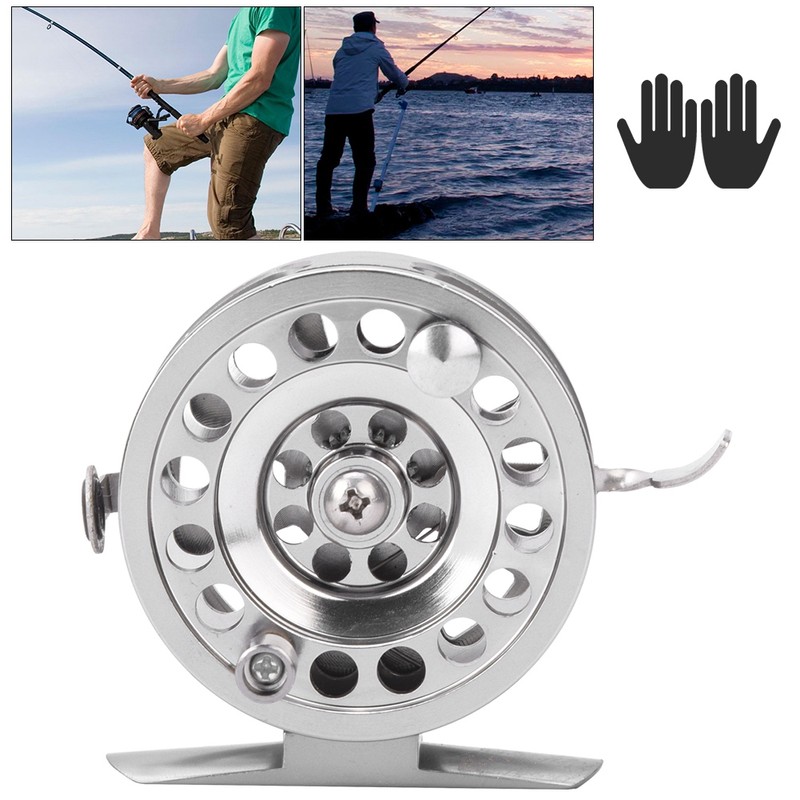 Outdoor Metal Ice Fishing Rod Front Wheel Right Hand Reel