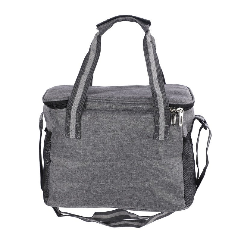 Insulated Lunch Bag Grey Oxford Cloth 15L High Capacity Insulated