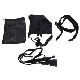 Swim Parachute Professional Safe Portable Swimming Resistance Training Belt Set for Kids Adults 20cm / 7.9in Black