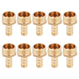 10PCS Hose Pipe Tap Connector Brass Hose Nozzle Connector Hose Fitting Male Adapter for Pond Pool Hose Pipe Adapters -1/2 10mm