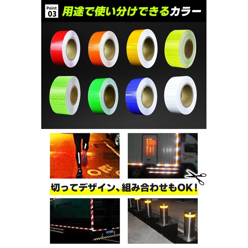 【Safety Expert-Reviewed】Reflective Tape, Fluorescent Sheet, High Brightness Reflector, Water-Resistant, Security
