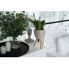 Decorasian Flower pot with integrated stand, braided from seagrass -