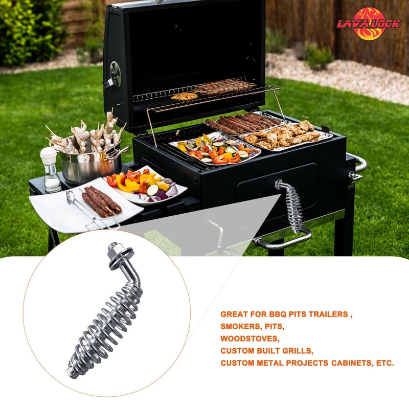 45 Degree Spring Handle with 1/2 inch Rod for BBQ