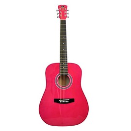 R&B 3/4th Sized Dreadnought Acoustic Guitar; Pink