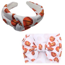 Knotted Basketball Headband women and kids Headwrap - Mom and Me/Big sister and Baby sister