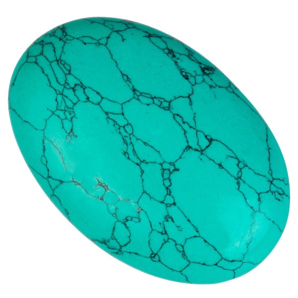 SUNYIK Green Howlite Turquoise Oval Palm Stone, Polished Worry Energy Pocket Stones for Healing Reiki Massage 2"-2.5"