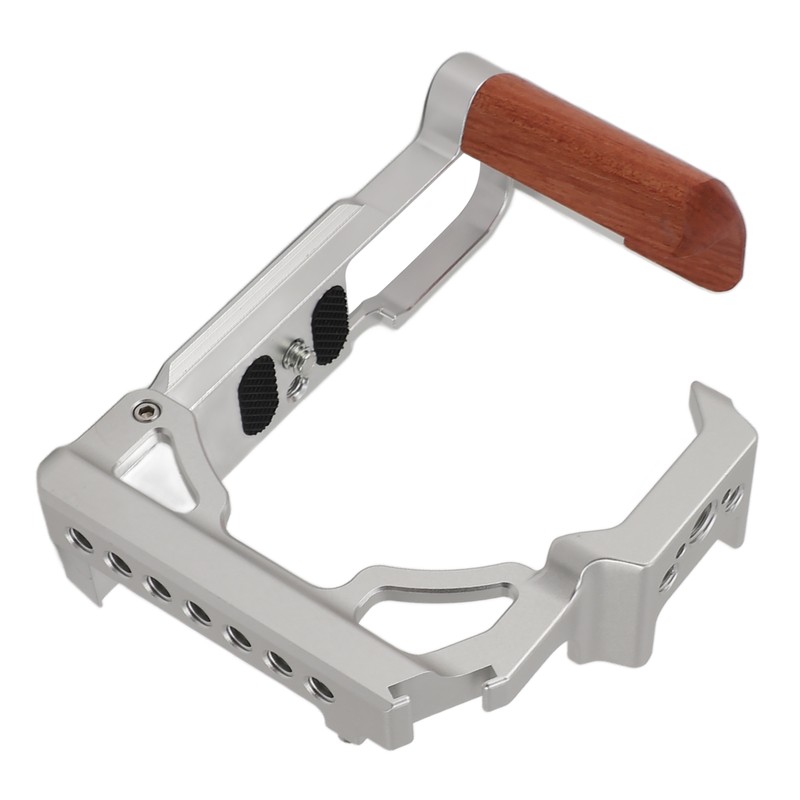 Camera Cage with Wood Handle Anodized Anti Slip Easy To