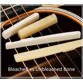 Martin GeetarGizmos UNBLEACHED BONE NUT AND SADDLE handmade for Acoustic Guitar