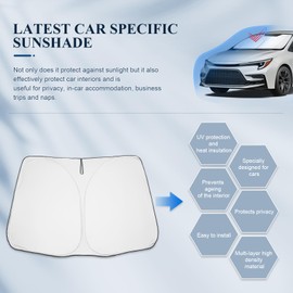BIBIBO 2024 Corolla Windshield Sunshade for 2022-2024 Toyota Corolla Front Windshield Sunshade, Block UV Rays Foldable Sun Visor Protector, Keep Your Car Cooler 2024 Toyota Corolla