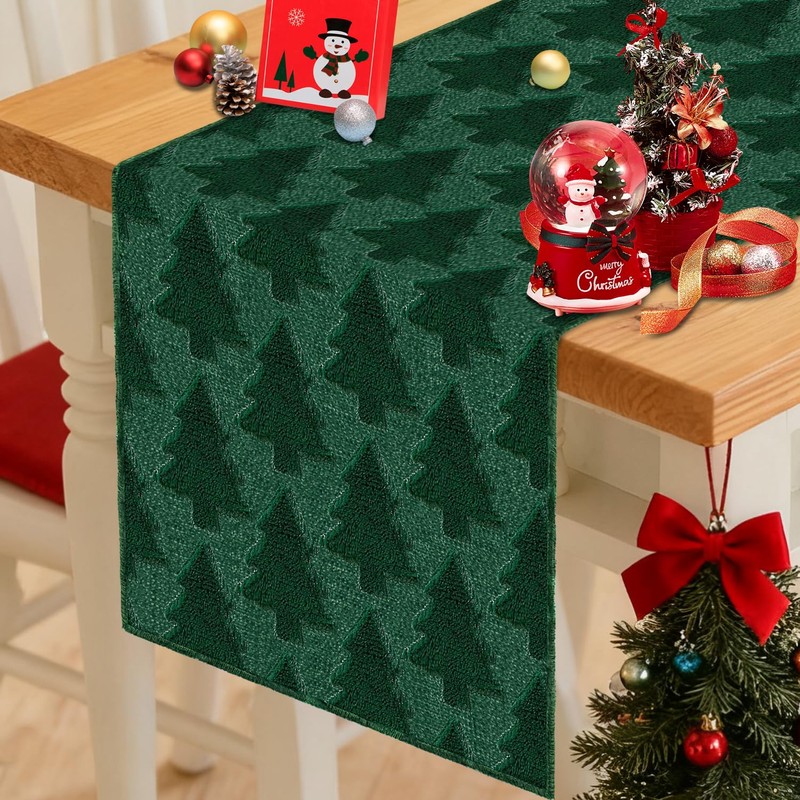 Nialnant Christmas Tree Table Runner 13 x 72 Inch,Table Runners