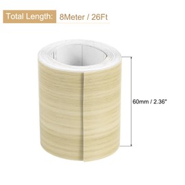 uxcell 1 Roll Wood Grain Tape, 2.36" x 26 Ft Realistic Textured Repair Tape Self Adhesive Wood Textured Patch for Floor Wall Door Table Cabinets Desk Furniture Home Decor(Yellow)