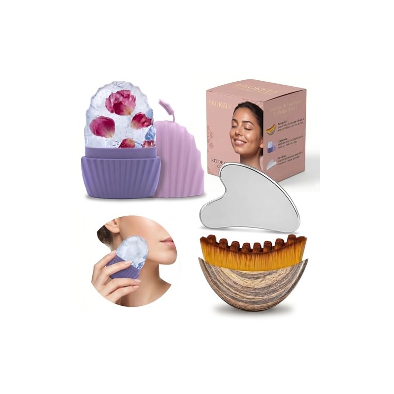 Kit de Skincare Facial 3 en 1, Sistema de Drenaje