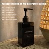Black Soap Dispenser with Waterproof Labels, 15oz Plastic Hand Soap