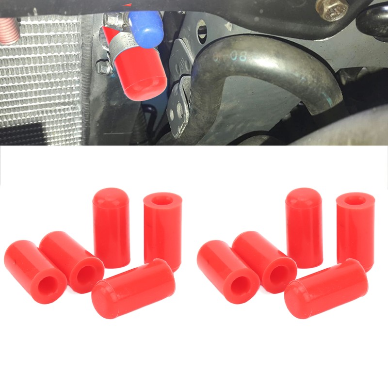 10 Pcs 6mm Intake Vacuum Hose Cap Silicone Wear Resistance