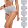 Molasus Molasus Women's Soft Cotton Underwear Briefs High Waisted Postpartum