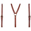 EURYNOME Leather Suspenders for Men Crocodile Skin Pattern Men's Leather