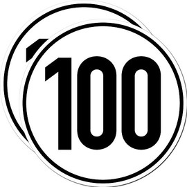 GreenIT Sticker 100 km/h 20 cm Speed Sign for Tractor Multicar Trailer Vehicle Truck Bus (2)