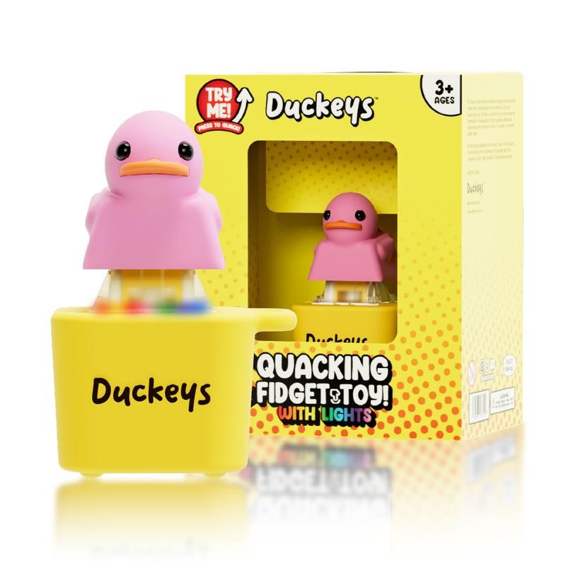 Quackey - Fidget Toy that Quacks! Duck Quacking Keychain, Funny