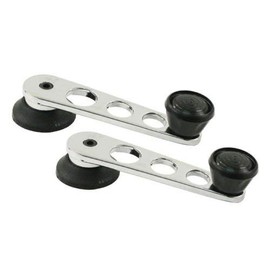 Chrome / Black Window Winder Handles / Cranks Pair