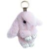 Unpafcxddyig Bunny Keychain Cute Soft Artificial fur Mini Rabbit Keychain