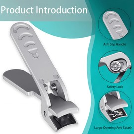 XGIZMOO Small Finger Nail Clippers for Men with Catcher,Ultra Sharp Sturdy Fingernail and Toenail Clipper Cutters