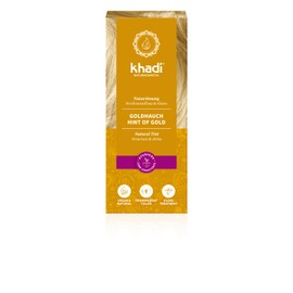 khadi Plant-Based Hair Colour, Touch of Gold, Hair Colour for Blonde to Copper, Natural Hair Colour, 100% Vegetable, Natural & Vegan, Natural Cosmetics, 100 g