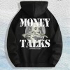 Money Talks Graphic Hoodie 100% Cotton US Warehouse 7 ColorsColor: