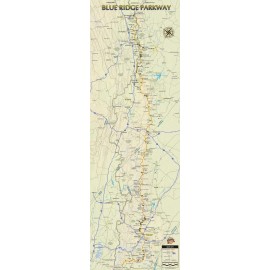 Franko Maps Blue Ridge Parkway Wall Map