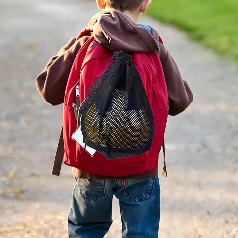 THJOPOKEEL Bolsa de Malla para Baloncesto, Transporte con Cordón Resistente,