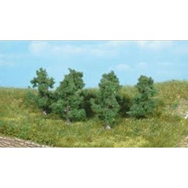 Heki 1162 Apfelbäume, 6 Stück, Höhe 4 cm, Mehrfarbig