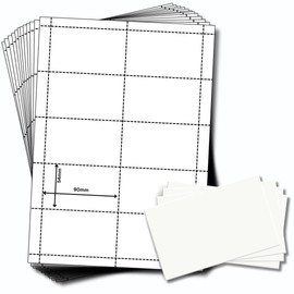 OfficeGear Name Badge Inserts Business ID Badges Refills (550 Pack) 90x54mm - White A4 Printable Card 150 GSM - 55 Sheet 550 Perforated Cards