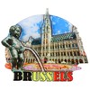 Souvenir Magnet Brussels Belgium Manneken PIS 8.5 x 7 x