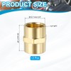 PATIKIL 1/2" x 1/2" Brass N PT Coupler 2 Pack