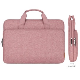 DOMISO 14 Inch Waterproof Laptop Sleeve Case Notebook Case Protective Cover for 14 Inch HP Pavilion Envy/ThinkPad IdeaPad/Dell/ASUS Vivobook, Pink