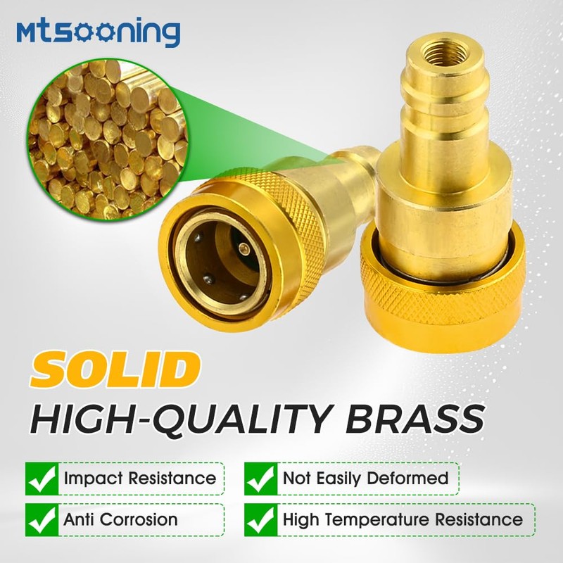 Mtsooning R1234yf to R134a Conversion Adapter,High/Low Pressure Side R134a to