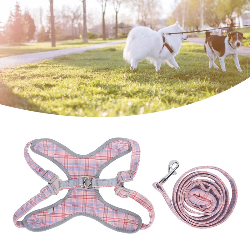 Dog Harness Leash Set Pet Reflective Training Vest Adjustable Chest
