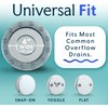 SlipX Solutions Bottomless Bath Overflow Drain Cover for Tub, Adds