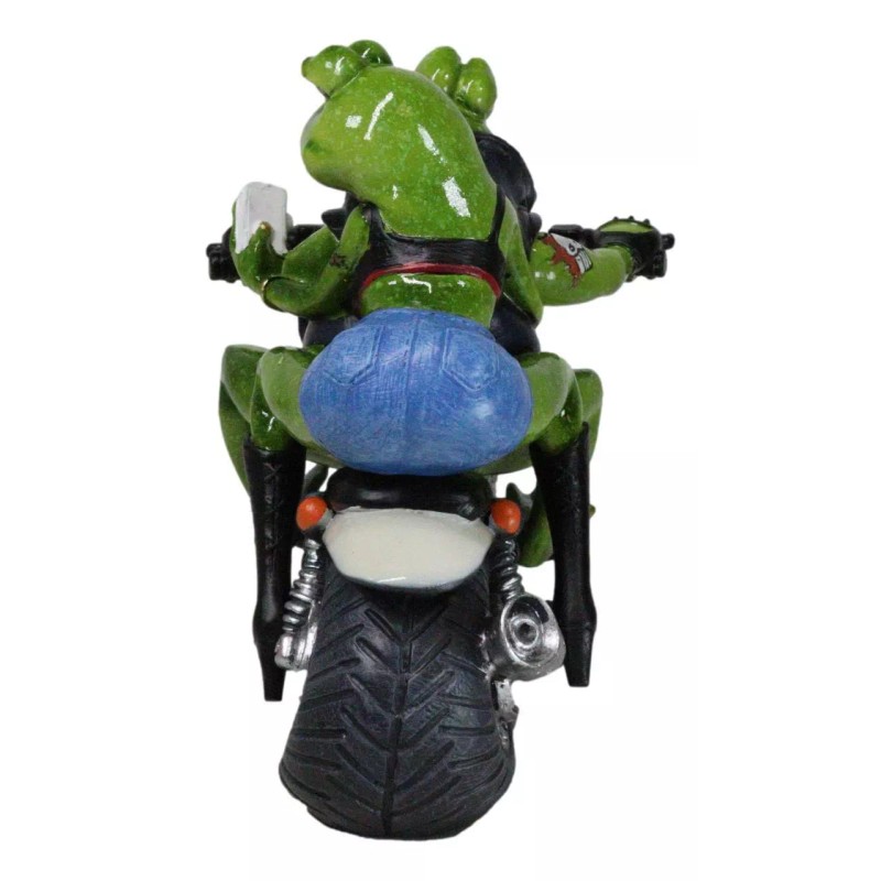 All American Biker Frogs Couple Taking Selfie On Chopper Motorcycle