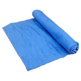 WOLMIK Swim Chamois Towel, PVA Imitation Chamois Towel Absorbent Dry Towel, Quick Dry Towel for Gym, Swimming, Camping, Diving, Triathlon, Etc (Blue,12.6 x 17 Inch)