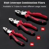 LEONTOOL 8-Inch High Leverage Combination Pliers Serrated Jaw Side Cutters