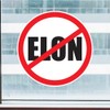 No Elon Protest 4 inch Full Color Indoor Outdoor Vinyl