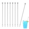 WIOOYIUU Stainless Steel 304 Flat Paddle Shape Long Stirrrers 7.6