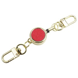 KOYOKOMA Key Reel, Cute, Colorful, Carabiner, Compact, Lightweight, Key Ring, Gold, Key Cord, Fishing, Camping, Outdoors, Stretchable, Stretchable, red