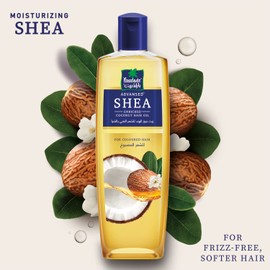 Parachute Advansed Moisturising Shea Hair Oil With Coconut, Deeply Nourishes Hair, Strengthens And Adds Shine, 300 Ml, Golden